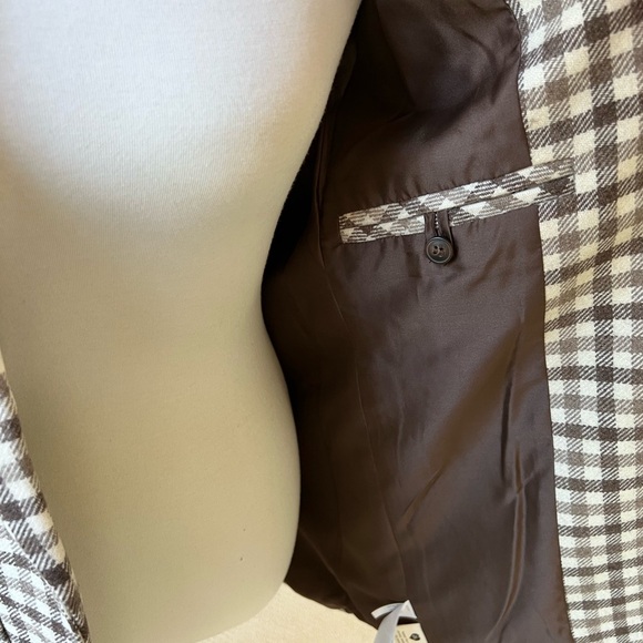 Oversized Madewell Larsen Blazer in Brown Buffalo Check Plaid. Large. SOLD OUT - Picture 7 of 12